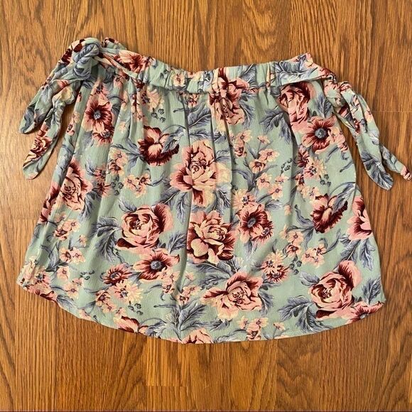 NEW American Eagle Green Floral Mini Skirt XS - Picture 1 of 4